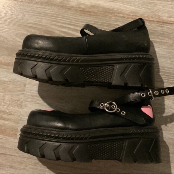 ASOS KOl A Warriors Heart chunky mary janes in black UK 5/38 preowned - Picture 7 of 16